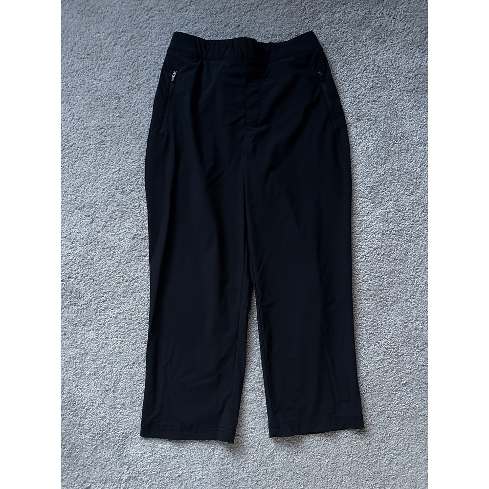 Tommy Bahama Alicia Islandzone cropped easy black pant women's Large
